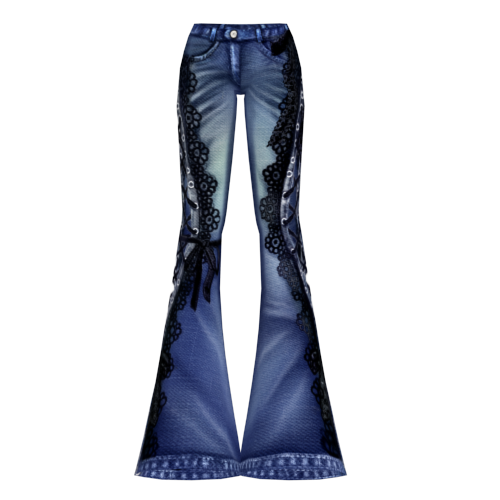 Skull Chain -  Ornate Jeans